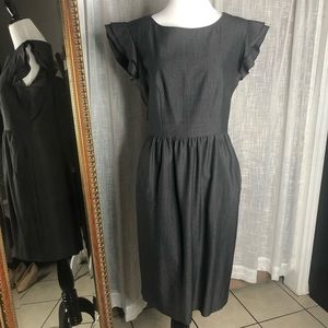 Ladies Career 411ê loï Dress w ruffled sleeves w pockets